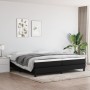 Box spring bed with black fabric mattress 200x200 cm by vidaXL, Beds and slatted bases - Ref: Foro24-3144103, Price: 529,00 €...