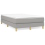 Box spring bed with light gray fabric mattress 120x200 cm by vidaXL, Beds and slatted bases - Ref: Foro24-3144159, Price: 350...