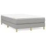 Box spring bed with light gray fabric mattress 120x200 cm by vidaXL, Beds and slatted bases - Ref: Foro24-3144159, Price: 343...