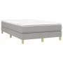 Box spring bed with light gray fabric mattress 120x200 cm by vidaXL, Beds and slatted bases - Ref: Foro24-3144159, Price: 343...