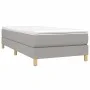 Box spring bed with light gray fabric mattress 100x200 cm by vidaXL, Beds and slatted bases - Ref: Foro24-3144151, Price: 274...