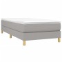 Boxspringbett mit hellgrauer Stoffmatratze 100x200 cm von vidaXL, Betten und Lattenroste - Ref: Foro24-3144151, Preis: 278,45...