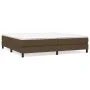Box spring bed with dark brown fabric mattress 200x200 cm by vidaXL, Beds and slatted bases - Ref: Foro24-3144104, Price: 536...