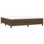 Box spring bed with dark brown fabric mattress 200x200 cm by vidaXL, Beds and slatted bases - Ref: Foro24-3144104, Price: 536...
