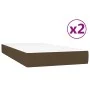 Box spring bed with dark brown fabric mattress 200x200 cm by vidaXL, Beds and slatted bases - Ref: Foro24-3144104, Price: 536...