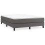 Boxspringbett mit grauer Kunstledermatratze 140x190 cm von vidaXL, Betten und Lattenroste - Ref: Foro24-3144259, Preis: 413,5...