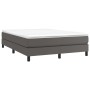 Boxspringbett mit grauer Kunstledermatratze 140x190 cm von vidaXL, Betten und Lattenroste - Ref: Foro24-3144259, Preis: 413,5...