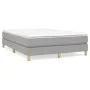Box spring bed with light gray fabric mattress 140x200 cm by vidaXL, Beds and slatted bases - Ref: Foro24-3144175, Price: 353...