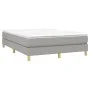 Box spring bed with light gray fabric mattress 140x200 cm by vidaXL, Beds and slatted bases - Ref: Foro24-3144175, Price: 353...