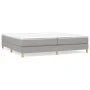 Box spring bed with light gray fabric mattress 200x200 cm by vidaXL, Beds and slatted bases - Ref: Foro24-3144199, Price: 517...