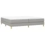 Cama box spring con colchón tela gris claro 200x200 cm de vidaXL, Camas y somieres - Ref: Foro24-3144199, Precio: 518,53 €, D...