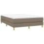 Box spring bed with taupe gray fabric mattress 140x200 cm by vidaXL, Beds and slatted bases - Ref: Foro24-3144179, Price: 379...