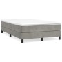 Box spring bed with light gray velvet mattress 120x200 cm by vidaXL, Beds and slatted bases - Ref: Foro24-3144321, Price: 352...