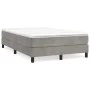 Box spring bed with light gray velvet mattress 120x200 cm by vidaXL, Beds and slatted bases - Ref: Foro24-3144321, Price: 346...