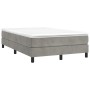 Box spring bed with light gray velvet mattress 120x200 cm by vidaXL, Beds and slatted bases - Ref: Foro24-3144321, Price: 352...