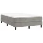 Cama box spring con colchón terciopelo gris claro 120x200 cm de vidaXL, Camas y somieres - Ref: Foro24-3144321, Precio: 346,1...