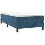 Box spring bed with dark blue velvet mattress 80x200 cm by vidaXL, Beds and slatted bases - Ref: Foro24-3144301, Price: 237,1...