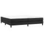 Box spring bed with black synthetic leather mattress 200x200 cm by vidaXL, Beds and slatted bases - Ref: Foro24-3144279, Pric...