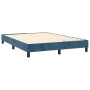 Cama box spring con colchón terciopelo azul oscuro 140x190 cm de vidaXL, Camas y somieres - Ref: Foro24-3141183, Precio: 401,...