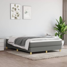 Boxspringbett mit dunkelgrauer Stoffmatratze 140x200 cm von vidaXL, Betten und Lattenroste - Ref: Foro24-3144176, Preis: 371,...