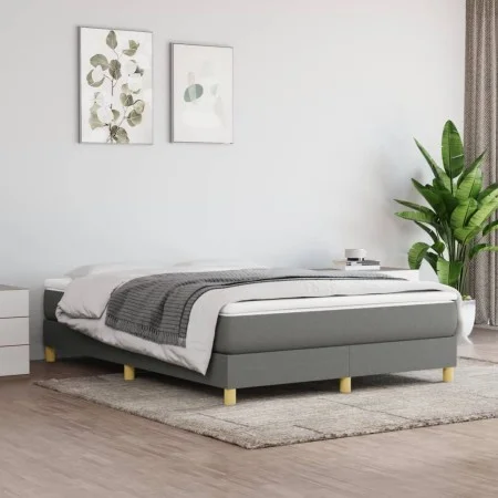 Boxspringbett mit dunkelgrauer Stoffmatratze 140x200 cm von vidaXL, Betten und Lattenroste - Ref: Foro24-3144176, Preis: 364,...