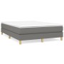 Box spring bed with dark gray fabric mattress 140x200 cm by vidaXL, Beds and slatted bases - Ref: Foro24-3144176, Price: 371,...