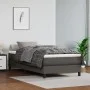 Cama box spring con colchón cuero sintético gris 90x200 cm de vidaXL, Camas y somieres - Ref: Foro24-3144241, Precio: 257,08 ...