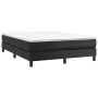 Box spring bed with black synthetic leather mattress 140x200cm by vidaXL, Beds and slatted bases - Ref: Foro24-3144261, Price...