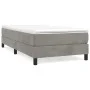 Box spring bed with light gray velvet mattress 90x190 cm by vidaXL, Beds and slatted bases - Ref: Foro24-3144303, Price: 259,...
