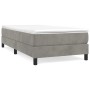 Boxspringbett mit hellgrauer Samtmatratze 90x190 cm von vidaXL, Betten und Lattenroste - Ref: Foro24-3144303, Preis: 252,72 €...