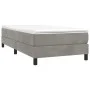 Box spring bed with light gray velvet mattress 90x190 cm by vidaXL, Beds and slatted bases - Ref: Foro24-3144303, Price: 259,...