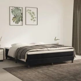 Boxspringbett mit schwarzer Samtmatratze 160x200 cm von vidaXL, Betten und Lattenroste - Ref: Foro24-3144341, Preis: 424,07 €...