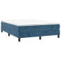 Boxspringbett mit dunkelblauer Samtmatratze 140x190 cm von vidaXL, Betten und Lattenroste - Ref: Foro24-3144331, Preis: 362,3...