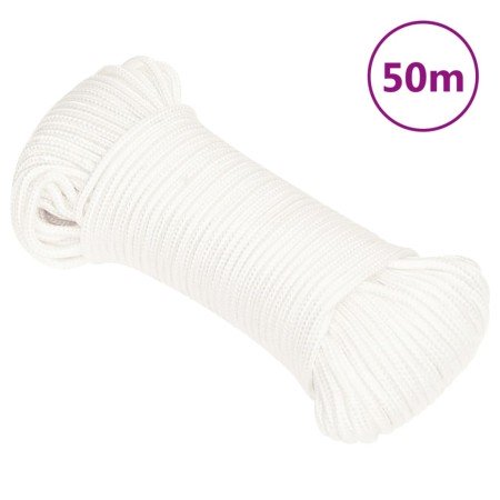 Cuerda de barco polipropileno blanco intenso 4 mm 50 m