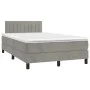 Box spring bed with light gray velvet mattress 120x200 cm by vidaXL, Beds and slatted bases - Ref: Foro24-3141413, Price: 375...