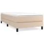 Box spring bed with cappuccino synthetic leather mattress 100x200cm by vidaXL, Beds and slatted bases - Ref: Foro24-3144248, ...