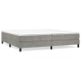 Box spring bed with light gray velvet mattress 200x200 cm by vidaXL, Beds and slatted bases - Ref: Foro24-3144351, Price: 483...