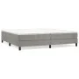 Box spring bed with light gray velvet mattress 200x200 cm by vidaXL, Beds and slatted bases - Ref: Foro24-3144351, Price: 484...