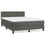 Boxspringbett mit dunkelgrauer Samtmatratze 140x200 cm von vidaXL, Betten und Lattenroste - Ref: Foro24-3141186, Preis: 429,2...