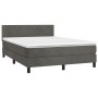 Boxspringbett mit dunkelgrauer Samtmatratze 140x200 cm von vidaXL, Betten und Lattenroste - Ref: Foro24-3141186, Preis: 429,2...