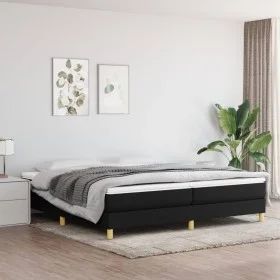 Box spring bed with black fabric mattress 200x200 cm by vidaXL, Beds and slatted bases - Ref: Foro24-3144201, Price: 517,05 €...