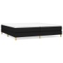 Box spring bed with black fabric mattress 200x200 cm by vidaXL, Beds and slatted bases - Ref: Foro24-3144201, Price: 531,04 €...
