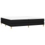 Box spring bed with black fabric mattress 200x200 cm by vidaXL, Beds and slatted bases - Ref: Foro24-3144201, Price: 531,04 €...
