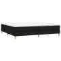 Box spring bed with black fabric mattress 200x200 cm by vidaXL, Beds and slatted bases - Ref: Foro24-3144201, Price: 517,77 €...