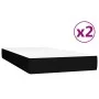Box spring bed with black fabric mattress 200x200 cm by vidaXL, Beds and slatted bases - Ref: Foro24-3144201, Price: 517,77 €...