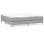 Box spring bed with light gray fabric mattress 180x200 cm by vidaXL, Beds and slatted bases - Ref: Foro24-3144191, Price: 464...