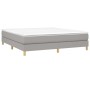 Box spring bed with light gray fabric mattress 180x200 cm by vidaXL, Beds and slatted bases - Ref: Foro24-3144191, Price: 483...