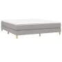Box spring bed with light gray fabric mattress 180x200 cm by vidaXL, Beds and slatted bases - Ref: Foro24-3144191, Price: 464...