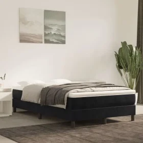 Boxspringbett mit schwarzer Samtmatratze 120x200 cm von vidaXL, Betten und Lattenroste - Ref: Foro24-3144323, Preis: 327,64 €...