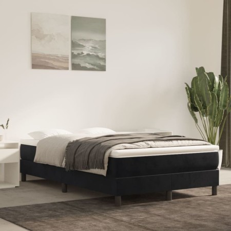 Boxspringbett mit schwarzer Samtmatratze 120x200 cm von vidaXL, Betten und Lattenroste - Ref: Foro24-3144323, Preis: 333,49 €...